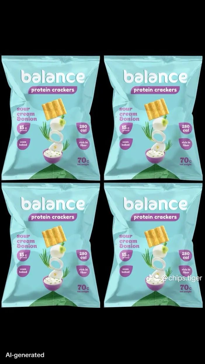 Balance Crackers: Protein - Packed Sour Cream & Onion Snacks - fresh produced.