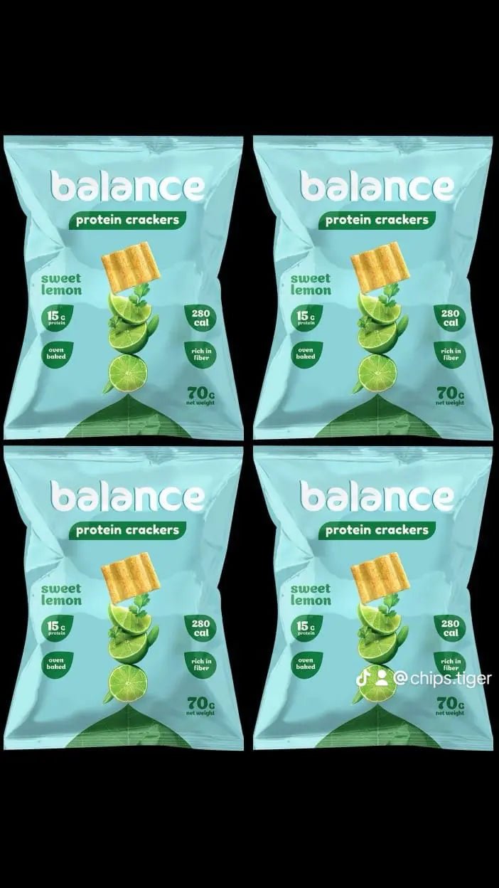Balance Crackers Sweet Lemon 15g Protein - 10x70 Gram - fresh produced.