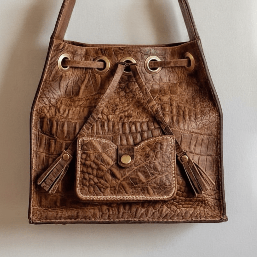 Handgemaakte Leren Tas - Kastanjebruin - fresh produced.