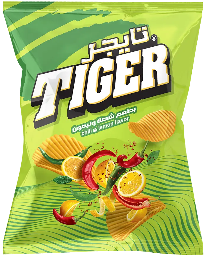 Tiger Chips Mixpakket - 12x90 Gram (6 Smaken) - fresh produced.