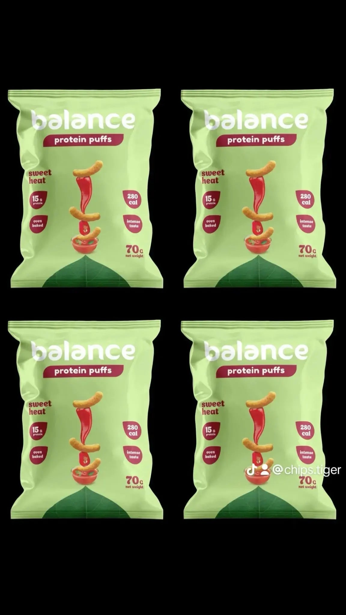 Balance Protein 15 Gram - Baked Oven Puffs - Sweet Corn - 10X 70 Gram - fresh produced.