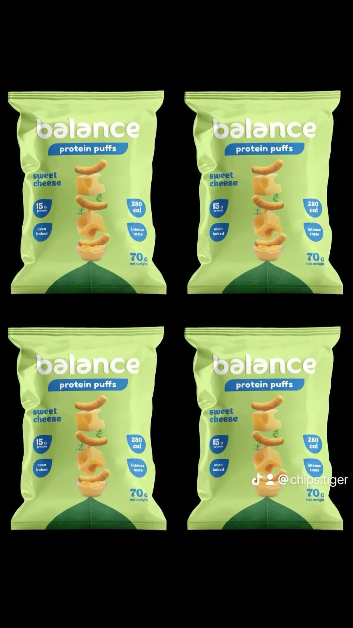 Balance Protein: Puggs Sweet Cheese 10x70g Baked Oven Snack - fresh produced.