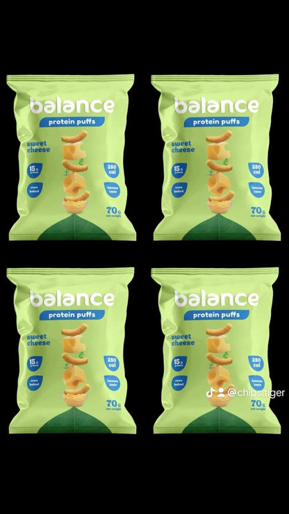Balance Protein: Puggs Sweet Cheese 10x70g Baked Oven Snack - fresh produced.