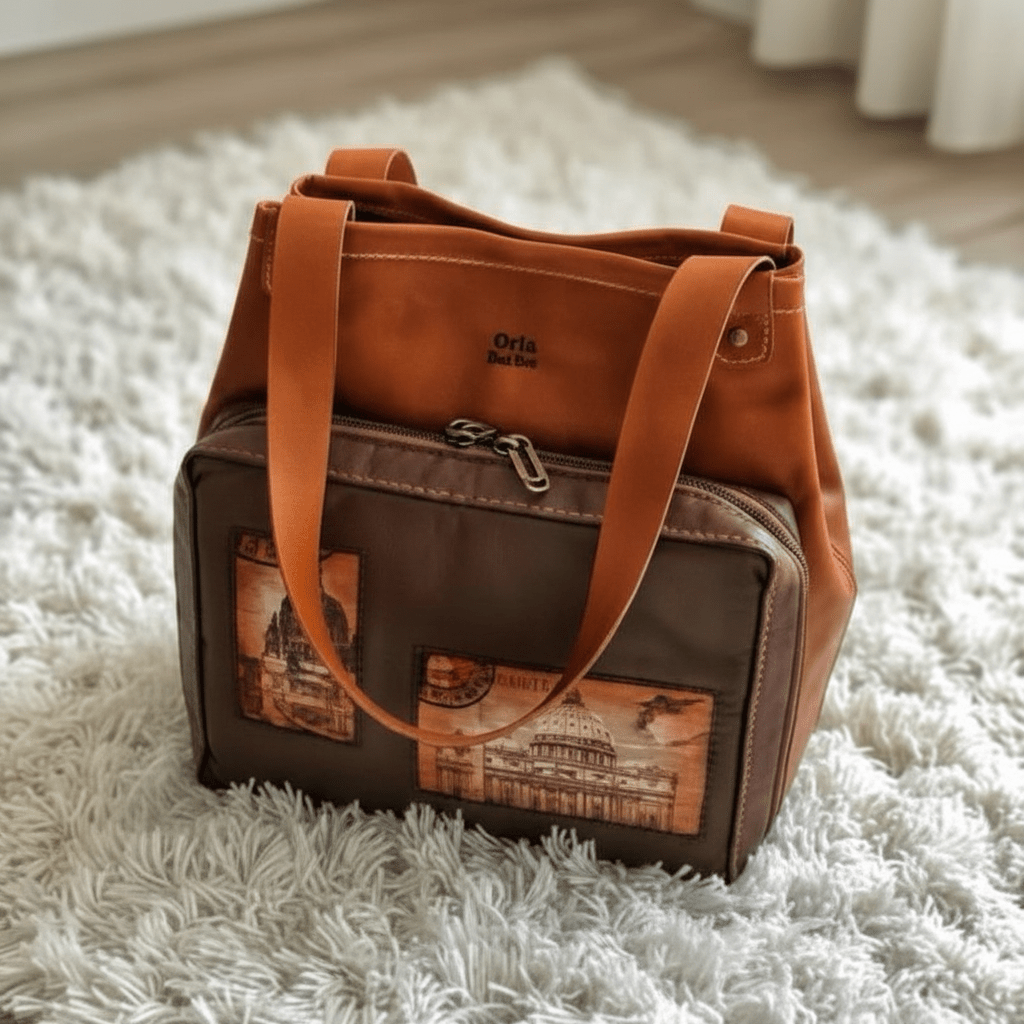 Handgemaakte Leren Tas - Chocoladebruin - fresh produced.