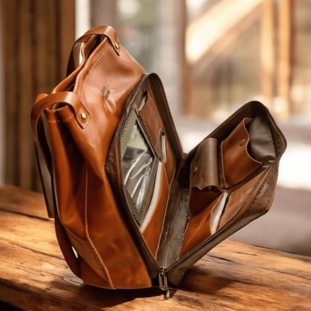 Handgemaakte Leren Tas - Chocoladebruin - fresh produced.