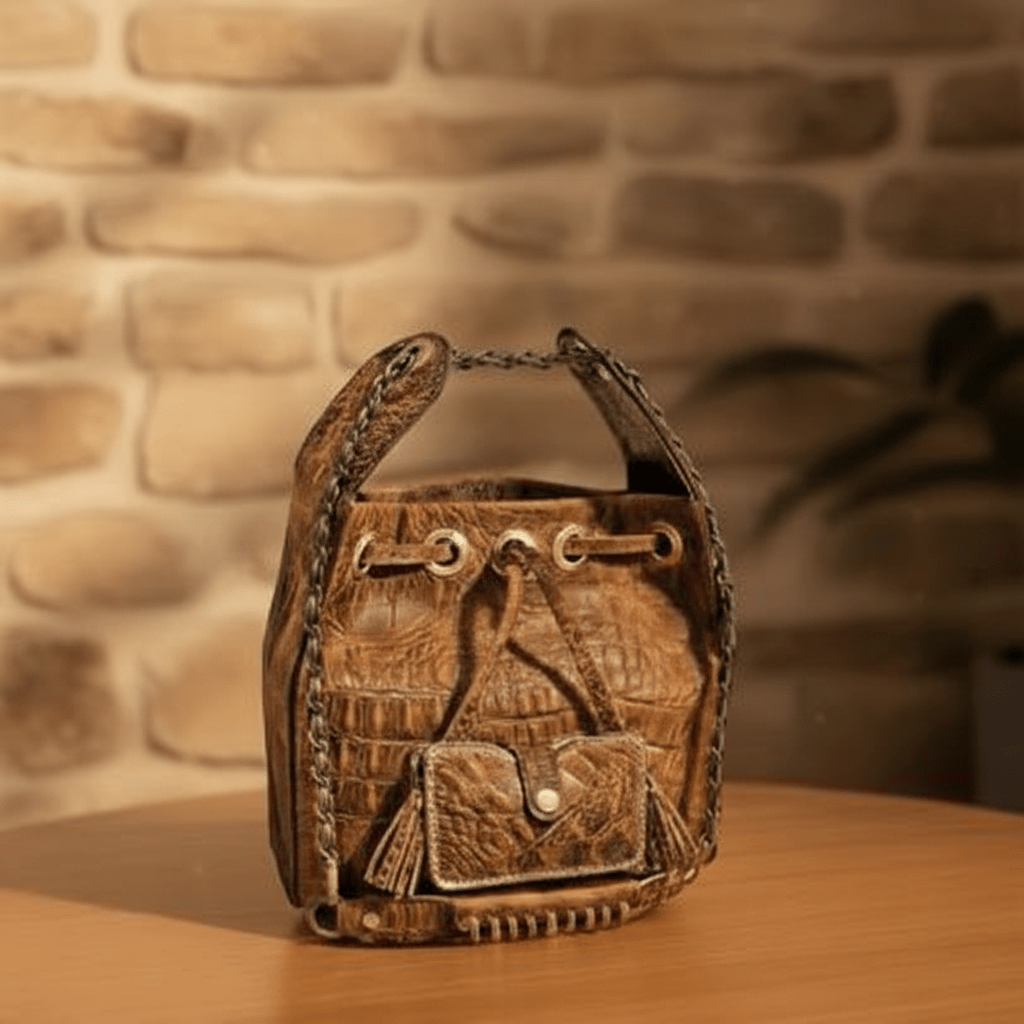 Handgemaakte Leren Tas - Kastanjebruin - fresh produced.