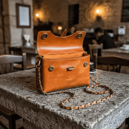 Handgemaakte Leren Tas - Lichtbruin - fresh produced.