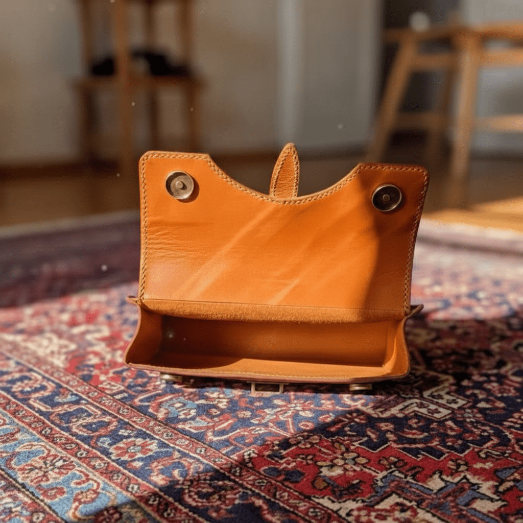 Handgemaakte Leren Tas - Lichtbruin - fresh produced.