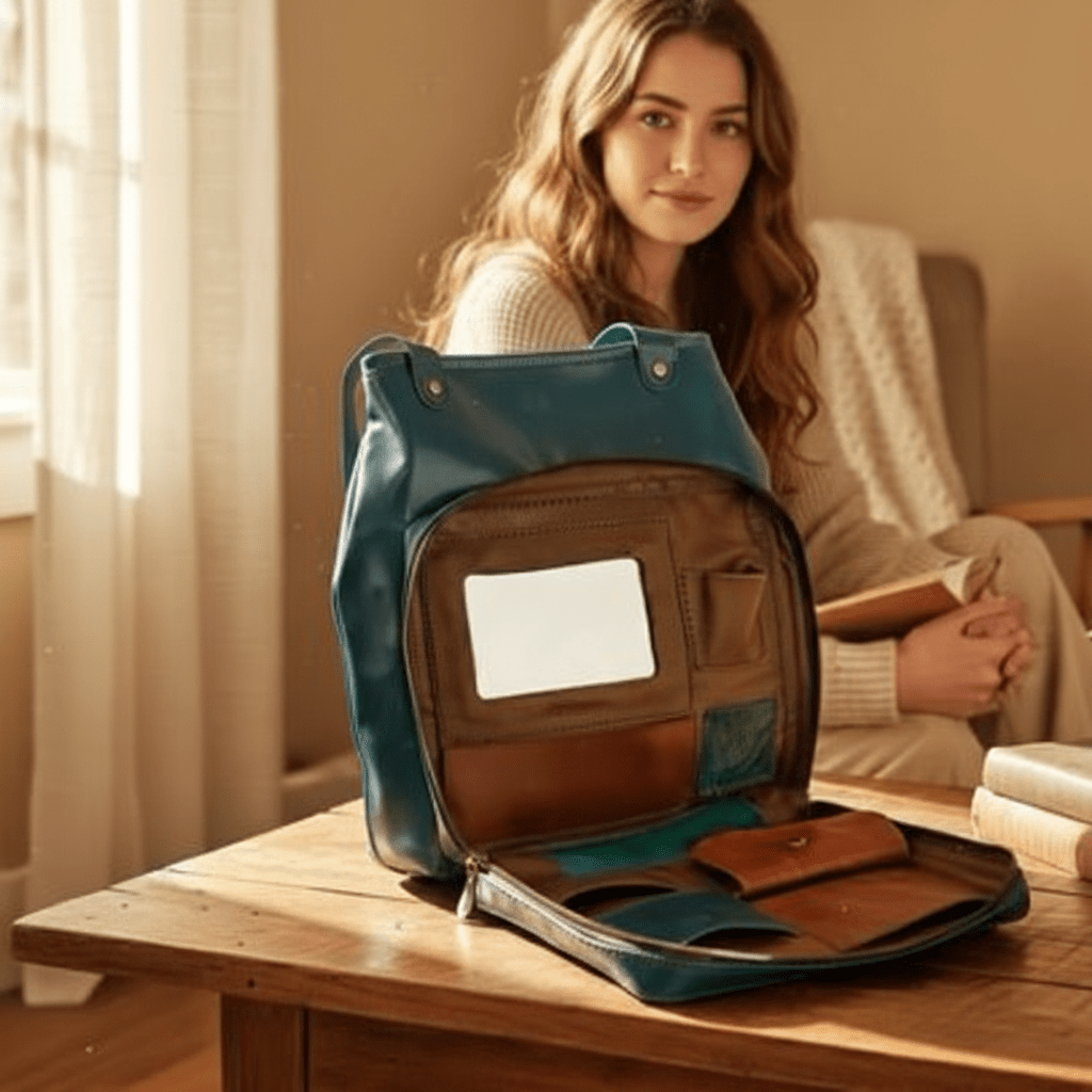 Handgemaakte Leren Tas - Mokkabruin - fresh produced.
