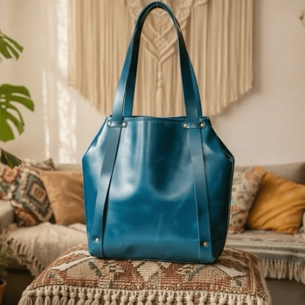 Handgemaakte Leren Tas - Mokkabruin - fresh produced.