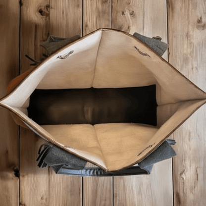 Handgemaakte Leren Tas - Mokkabruin - fresh produced.
