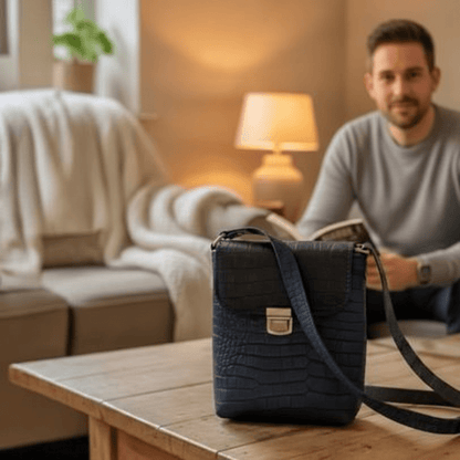 Handgemaakte Leren Tas - Nootbruin - fresh produced.