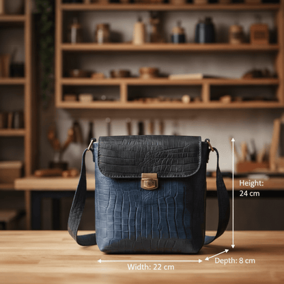 Handgemaakte Leren Tas - Nootbruin - fresh produced.