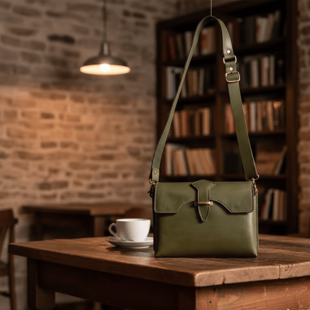 Handgemaakte Leren Tas - Zadelbruin - fresh produced.