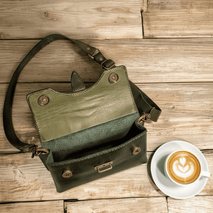 Handgemaakte Leren Tas - Zadelbruin - fresh produced.