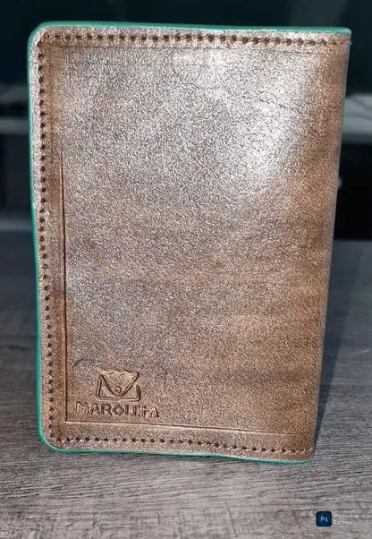 Handmade Genuine Leather Passport Cover - Amenhotep - fresh produced.