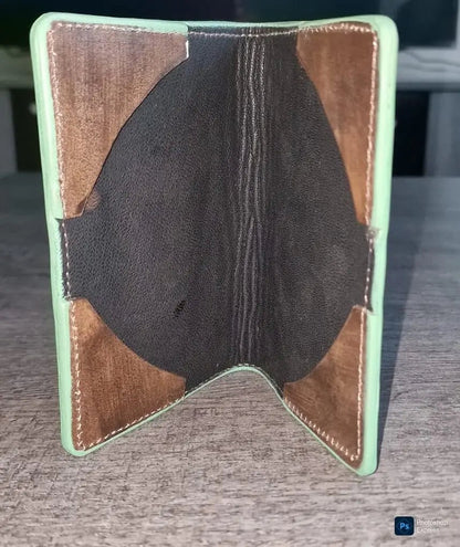Handmade Genuine Leather Passport Cover - Amenhotep - fresh produced.
