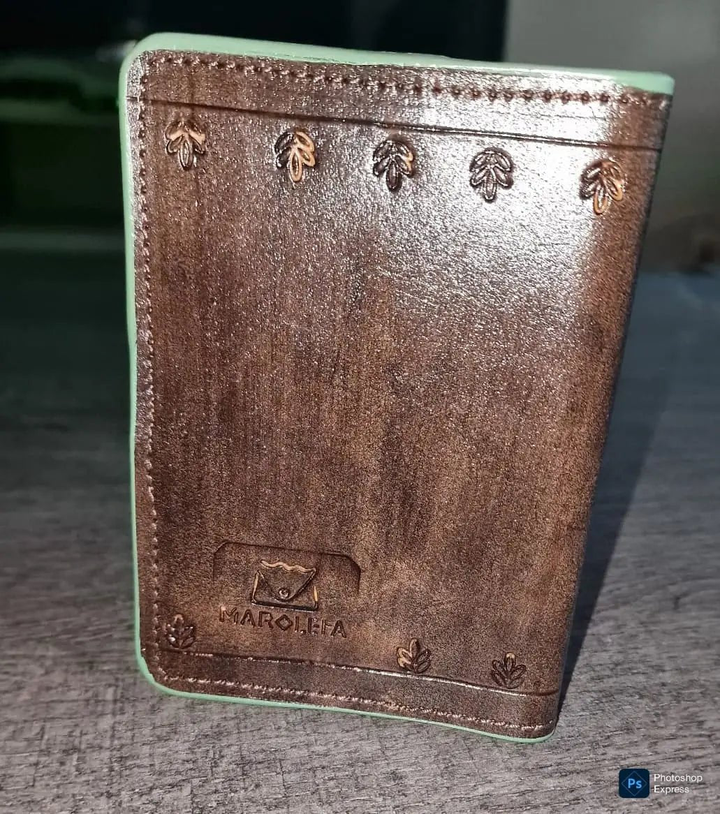 Handmade Genuine Leather Passport Cover - Cleopatra - fresh produced.