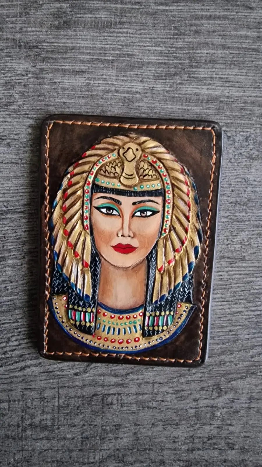 Pharaoh Handmade Genuine Leather Wallet - Isis - fresh produced.