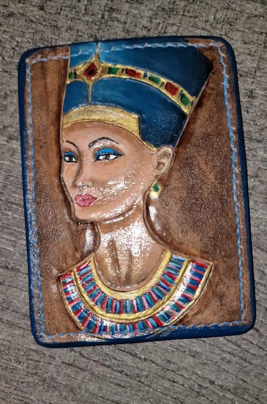 Pharaoh Handmade Genuine Leather Wallet Nefertari - fresh produced.