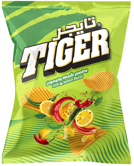 Tiger Chips Mixpakket - 12x90 Gram (6 Smaken) - fresh produced.
